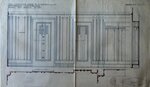 Ontwerp betimmering vergaderzaal.
<br/>
Bouwdossier Singel 46/48, 2017-06-10